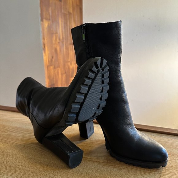 BLACK ALDO BOOTS SIZE WOMEN'S 9 - Picture 1 of 7